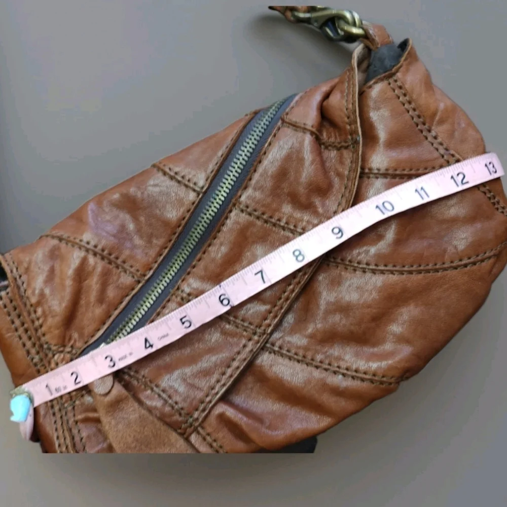 Lucky Brand Tan Leather Hobo Shoulder Bag
